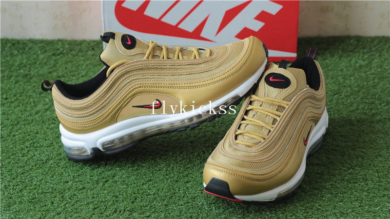 Authentic Nike Air Max 97 OG Gold Metallic Gold